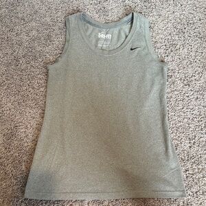 Nike Women's Gray Dri-FIT Tank Top